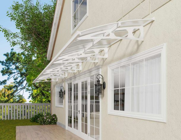 Canopia by Palram Bordeaux Door Canopy White/Clear 139 x 892 cm 8