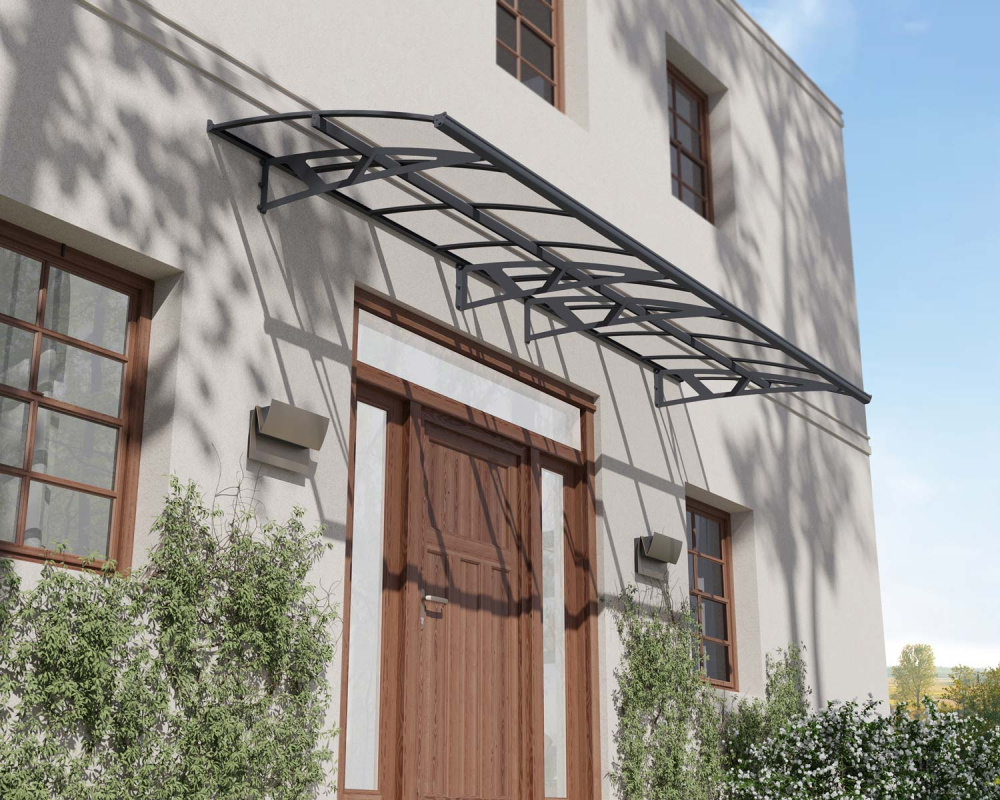 Canopia By Palram Amsterdam Door Canopy Gray/Clear 139 x 447 cm 6
